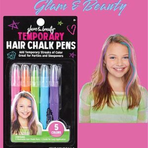 NEW Glam & Beauty Temporary Hair Chalk Pens